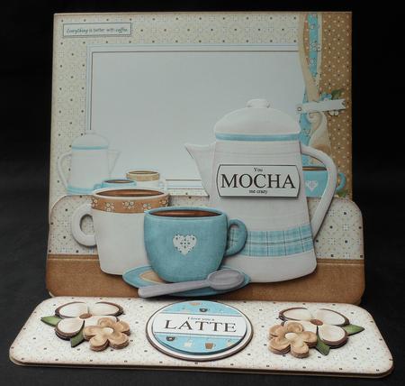 Coffee Time Over the Top Easel Card Kit by Michelle Chivers