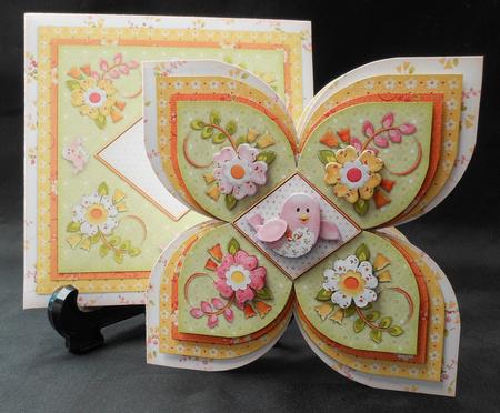 Birds & Blossoms Quad Petal Shaped Fold Card Kit by Michelle Chivers
