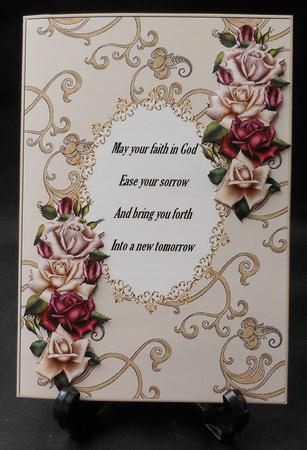 Rose Tower Sympathy Card with Verse by Michelle Chivers