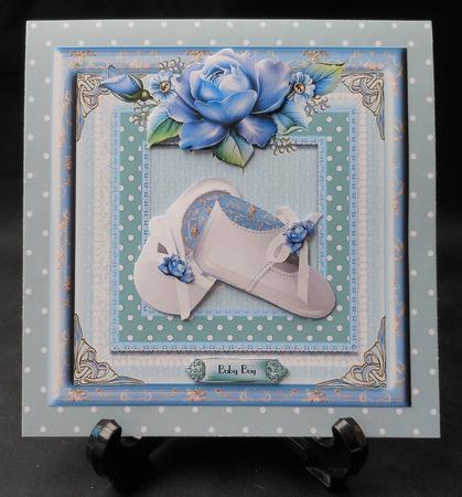Baby Boy Booties Card Topper by Michelle Chivers