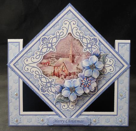 Christmas Winter Church Diamond Front Mini Kit Decoupage 2 by Michelle Chivers