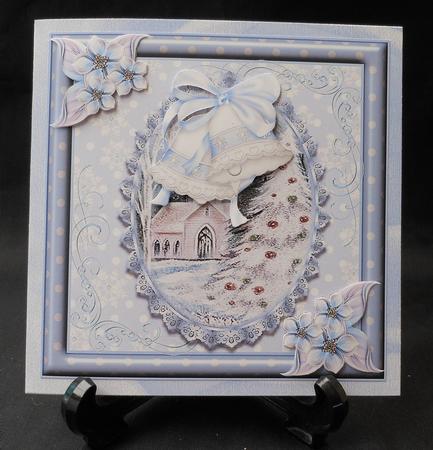 Beautiful Christmas Bells Topper with Winter Scene by Michelle Chivers
