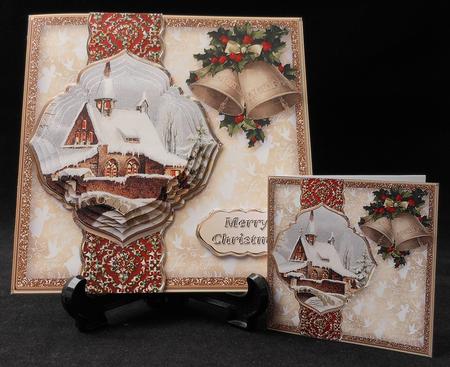 Church in the Snow Fancy Border Card Mini Kit by Michelle Chivers