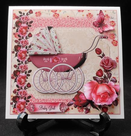 Retro Style Baby Girl Pram Mini Kit by Michelle Chivers