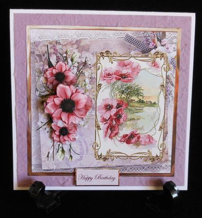 Poppy Scene Card with Decoupage by Michelle Chivers