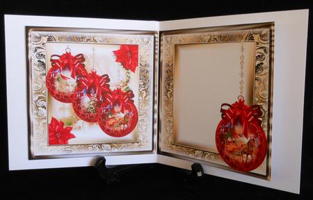 Insert to Compliment 6x6 Red Christmas Baubles by Michelle Chivers