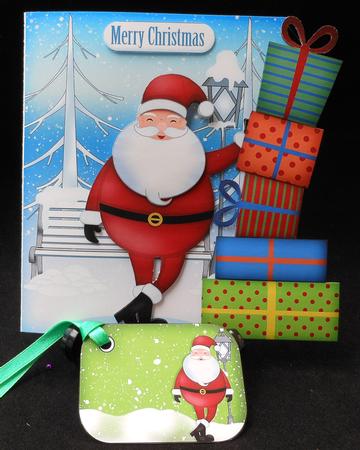 A Jolly Holiday Santa Mini Card Kit Over the Edge by Michelle Chivers