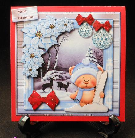 Teddies Winterfun Christmas Card by Michelle Chivers