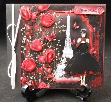 One Night in Paris 1950's Style Card Front by Michelle Chivers