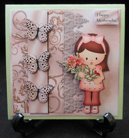 Cute Girl Bringing Flowers by Michelle Chivers