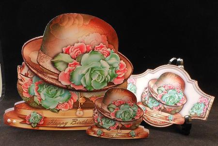 Vintage Hat and Purse with Roses by Michelle Chivers