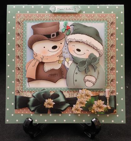 The Lovely Snowman Couple Card Front Kit by Michelle Chivers