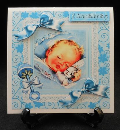 Sweet Dreams Little One! Cute Baby Boy Sleeping 8x8 by Michelle Chivers