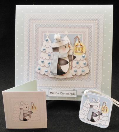 Penguin with Lantern Topper Mini Kit by Michelle Chivers