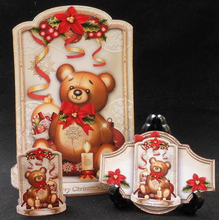 Cute Christmas Teddy Bear Card by Michelle Chivers