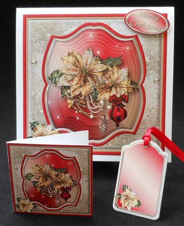 Glittering Christmas Framed Pyramid Card Mini Kit by Michelle Chivers