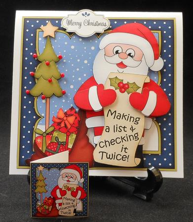 8x8 Xmas Santa's List Mini Kit 3D Decoupage by Michelle Chivers