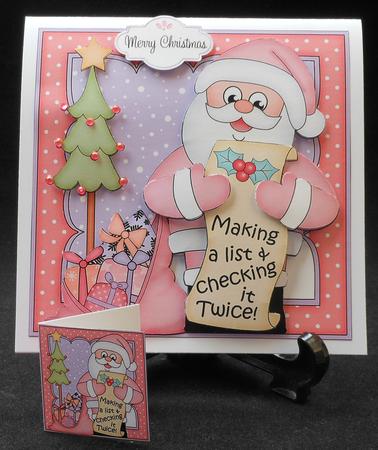 8x8 Xmas Santa's List Mini Kit 3D Decoupage by Michelle Chivers