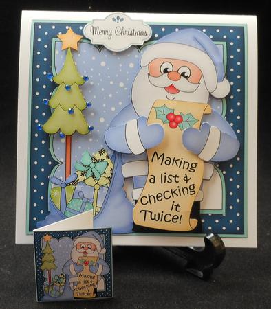 8x8 Xmas Santa's List Mini Kit 3D Decoupage by Michelle Chivers