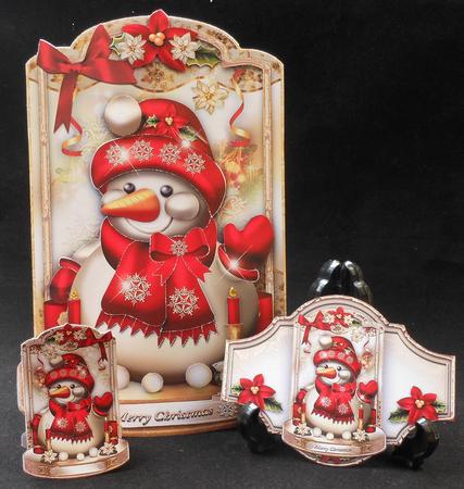 Cute Snowman Wish You Merry Christmas by Michelle Chivers