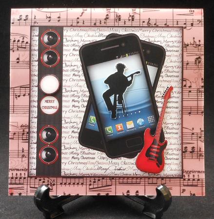 Smartphone with Teen Playing Guitar Qs by Michelle Chivers