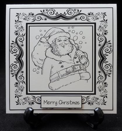 Monochrome Christmas Inksaver - Santa by Michelle Chivers