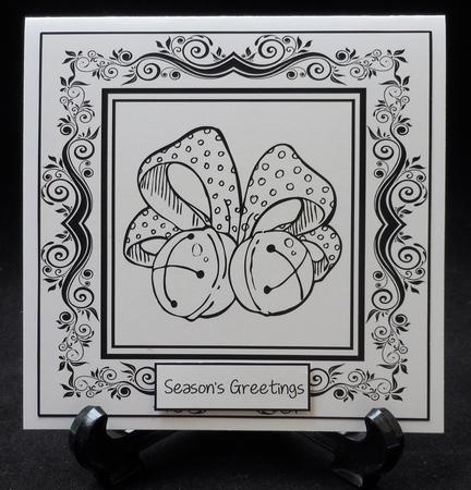 Monochrome Christmas Inksaver - Jingle Bells by Michelle Chivers