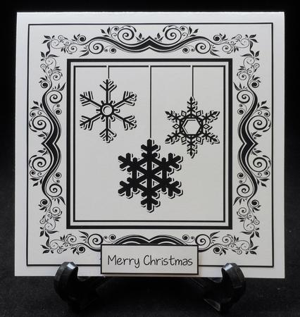 Elegant Monochrome Snowflakes 6 - Inksaver by Michelle Chivers