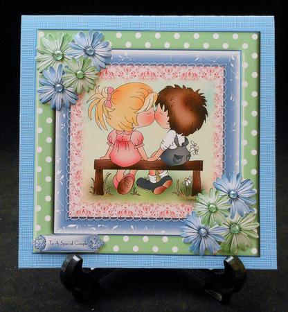 The First Kiss Card Topper by Michelle Chivers