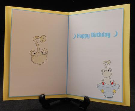 Cute Alien in Spaceship Insert by Michelle Chivers