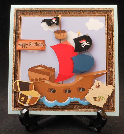 Pirate Ship 8x8 by Michelle Chivers