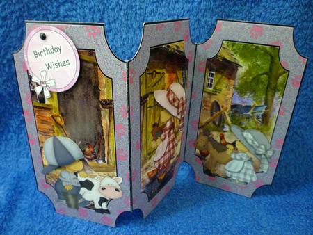 Kids on the Farm Trifold Card by Michelle Chivers