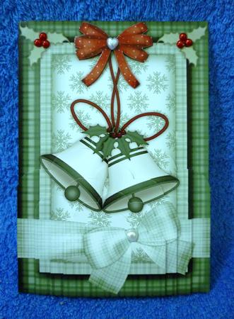 Christmas Bells Scallop Edged Pyramid by Michelle Chivers