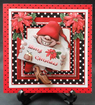 The Jolly Merry Christmas Elf Card Front Kit by Michelle Chivers
