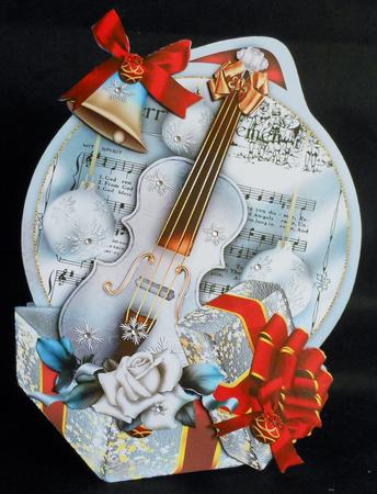 Christmas Silver Violin by Michelle Chivers