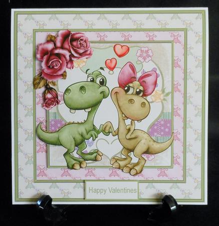 Jurasic Love Card with Decoupage by Michelle Chivers