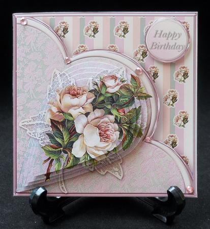 Vintage Roses Teardrop Pyramid Card Mini Kit by Michelle Chivers