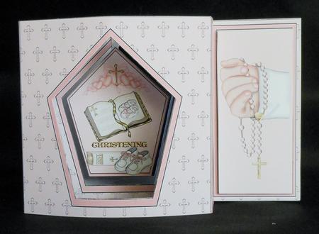 Box Side Aperture Card - Girl Christening by Michelle Chivers