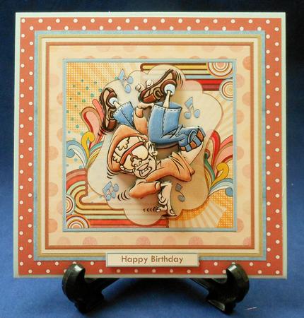 Hip Hop Break Dancer 8x8 Mini Kit & Decoupage by Michelle Chivers