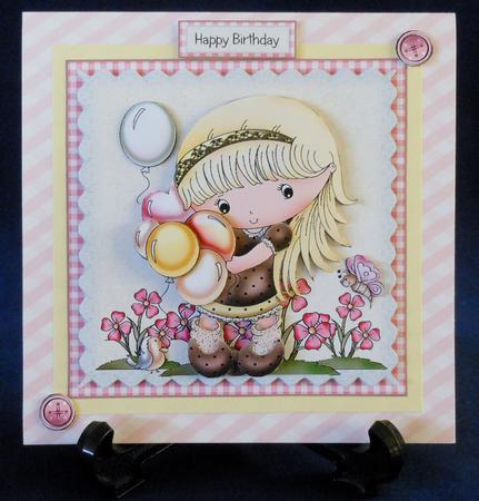 Cute Penny's Balloons Card Front Kit by Michelle Chivers