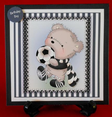 Kick Off Ted Card Topper Age 4-7 by Michelle Chivers