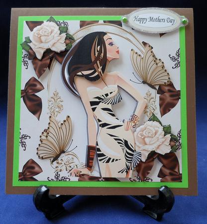 Glamour Girl, with Roses, Bows & Butterflies 8x8 Mini Kit by Michelle Chivers