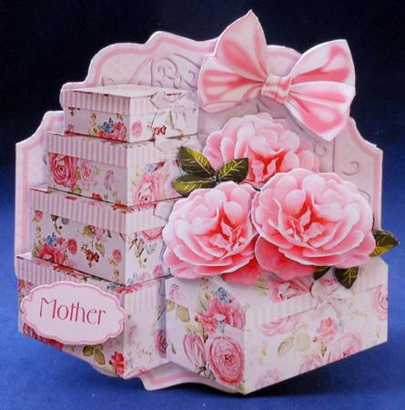 Spring Posies 7x7 Tent Card - Pink Gifts & Roses by Michelle Chivers