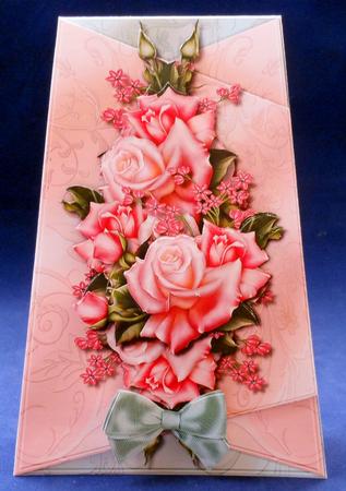 Tent Card Topper Pink Roses by Michelle Chivers