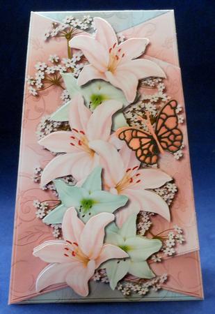 Tent Card Topper Pastel Lillies by Michelle Chivers