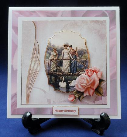 Watching the Swans Card with Decoupage by Michelle Chivers