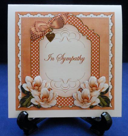 Borange Magnolia in Sympathy Fancy 7in Decoupage Topper by Michelle Chivers