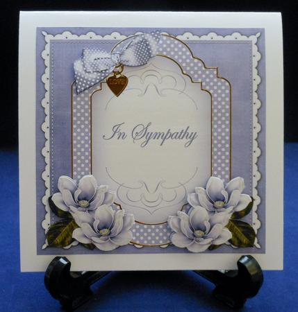 Dteal Magnolia in Sympathy Fancy 7in Decoupage Topper by Michelle Chivers