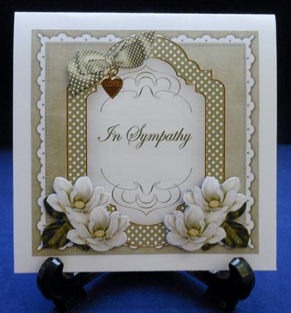 Olive Magnolia in Sympathy Fancy 7in Decoupage Topper by Michelle Chivers