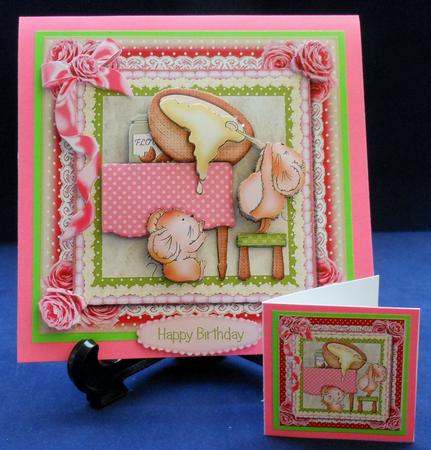 Bake a Cake Mice Card Front Kit by Michelle Chivers